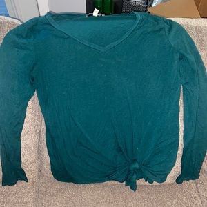 Long sleeve, Express top with tie front